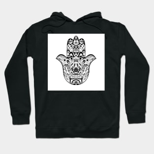 Buddha hand in mandala floral pattern ecopop art Hoodie